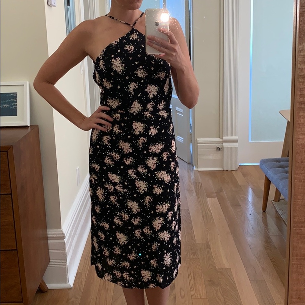 Reformation backless floral dress